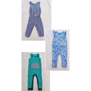 Carter's and Cat & Jack Girls Rompers~ Lot Of 3~Size 18 Months
